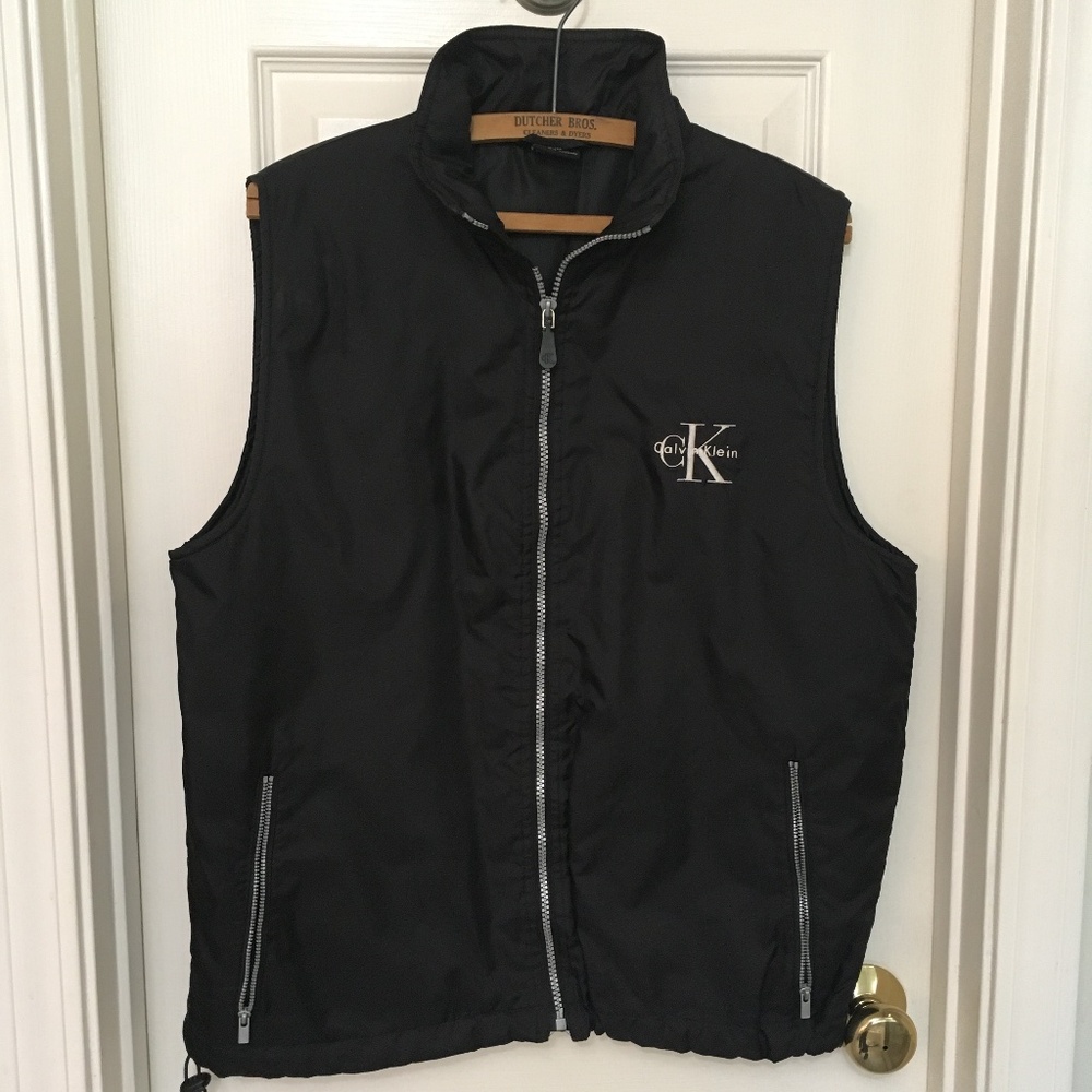 CK Calvin Klein nylon zippered vest